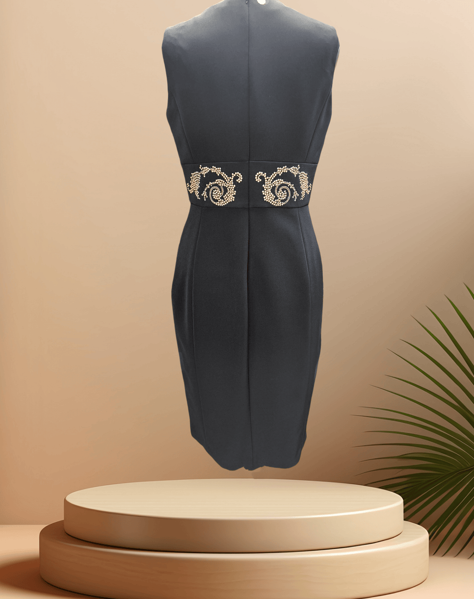 Versace Black Golden Logo Dress - Effortless Elegance Emy's Boutique Versace Black Golden Logo Dress - Effortless Elegance Emy's Boutique
