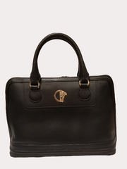 Versace Black Handbag made from quality leather, featuring a classic design ideal for everyday use.