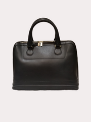 Versace black handbag made of quality leather, featuring a classic shape for stylish everyday use.
