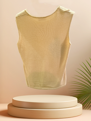 Laurel Vest showcasing elegant design, crafted from silk and cashmere, perfect for everyday wear.