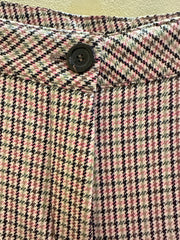 Close-up of Marccain Checked Straight Pants showcasing the luxurious fabric and button detail.