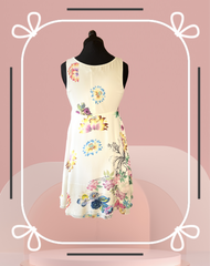 Versace Silk Lotus Flower Dress featuring a floral design perfect for summer occasions.