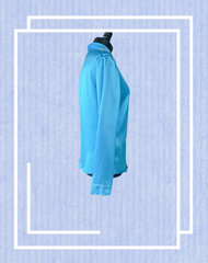 Versace Silk Shirt in blue, showcasing its luxurious fabric and classic cut, perfect for elegant occasions.