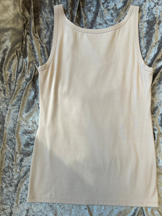 Marccain Cotton Vest in beige, high-quality fabric, versatile wardrobe essential for classic outfits.