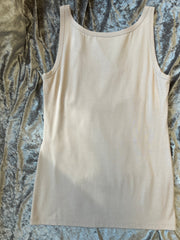 Marccain Cotton Vest in beige, high-quality fabric, versatile wardrobe essential for classic outfits.