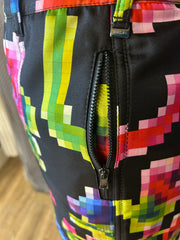 Marccain Nonograms Pattern Skirt showcasing vibrant pixelated colors and zip detail for a playful wardrobe addition.