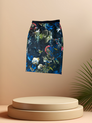 Marccain Spring Garden Printed Skirt featuring a floral design, perfect for adding elegance to your spring wardrobe.
