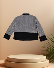 Versace black and white checked jacket, stylish design perfect for casual and formal occasions.