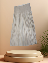 Elegant Michael Kors long pleated skirt, designed to create a slim silhouette and add sophistication to any outfit.