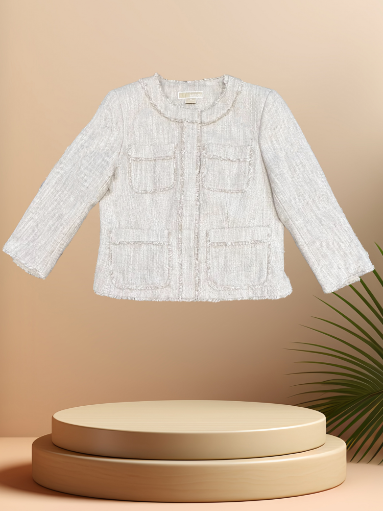 Stylish Michael Kors spring jacket in light linen and cotton, perfect for changing spring weather.