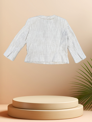 Michael Kors spring jacket in light linen and cotton blend, stylish and perfect for unpredictable spring weather.