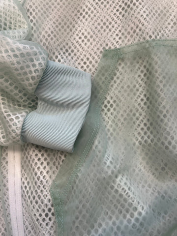 Marccain Green mesh zip up hoodie