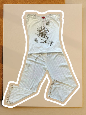 IMITZ White Cotton Pant