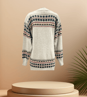 Laurel Christmas Sweater showcasing festive design and cozy fabric, perfect for holiday celebrations.