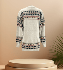Laurel Christmas Sweater showcasing festive design and cozy fabric, perfect for holiday celebrations.