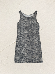 Marccain leopard print dress showcasing a unique design with sleeveless style, ideal for versatile fashion statement.