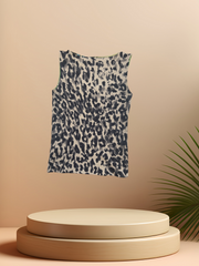 Marccain Leopard Print Tank showcasing trendy leopard print design, perfect for Fall 2024 wardrobe.
