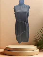 Michael Kors Rivet Dress featuring rivet details, sleeveless design, in elegant black, perfect for professional attire.