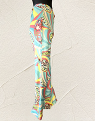 Seventy Abstract Print Pants, featuring vibrant patterns and high-quality silk for a stylish and comfortable fit.