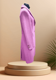 Versace pink coat showcasing a classic cut and elegant design, perfect for elevating your wardrobe style.